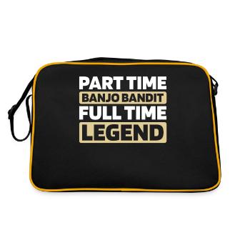 Banjo - Retro Tasche - Schwarz/Gold - Hinten