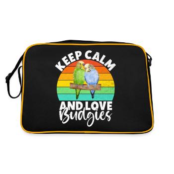 Budgie Gift - Retro Bag - black/gold - Back