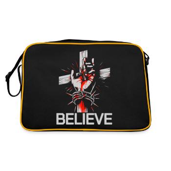 Jésus - Croire : une conception de foi forte - Sac Retro - noir/or - Dos