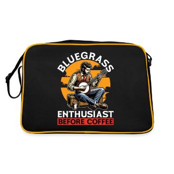 Passionné de bluegrass avant musicien amateur de café - Sac Retro - noir/or - Dos