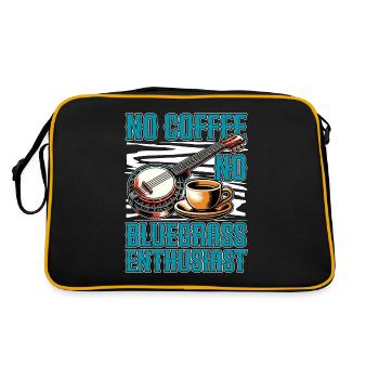 Musique bluegrass Pas de café Pas de musicien Amateur de café - Sac Retro - noir/or - Dos