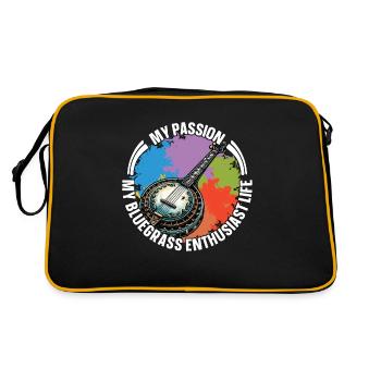 Bluegrass Music My Passion My Bluegrass Musician - Retro Bag - black/gold - Back