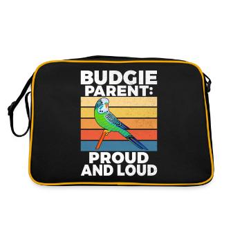Budgie Gift - Retro Bag - black/gold - Back