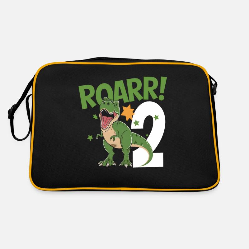 2. Geburtstag 2 Jahre Dino Dinosaurier Fan Retro Tasche