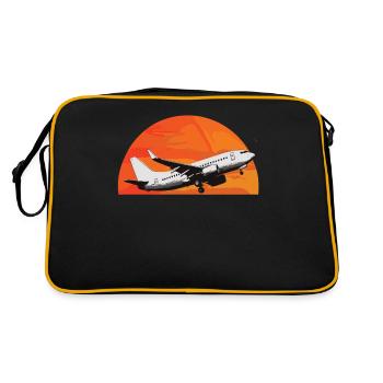 Meine Erste Flugreise Erstes Mal Fliegen - Retro Tasche - Schwarz/Gold - Hinten