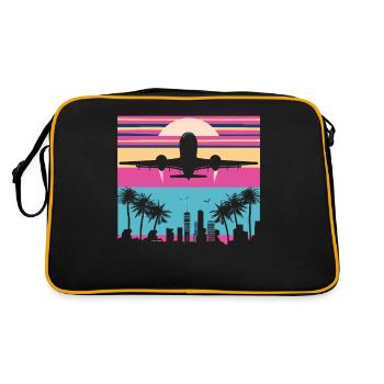 My first plane trip First time flying - Retro Bag - black/gold - Back