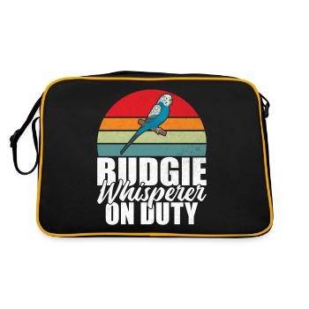 Budgie Gift - Retro Bag - black/gold - Back