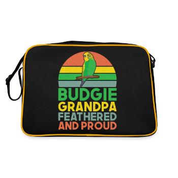 Budgie Gift - Retro Bag - black/gold - Back