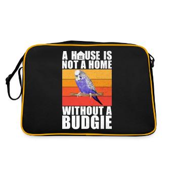 Budgie Gift - Retro Bag - black/gold - Back