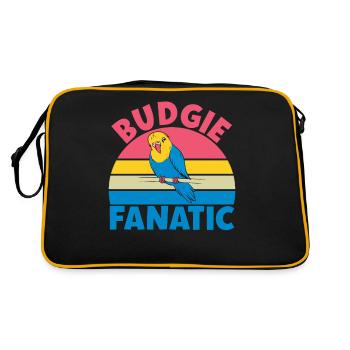 Budgie Gift - Retro Bag - black/gold - Back