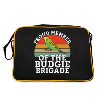 Budgie Gift - Retro Bag - black/gold - Back