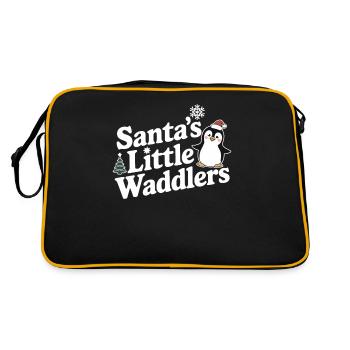 Pingouin de Noël Les petits dandiniers du Père Noël - Sac Retro - noir/or - Dos
