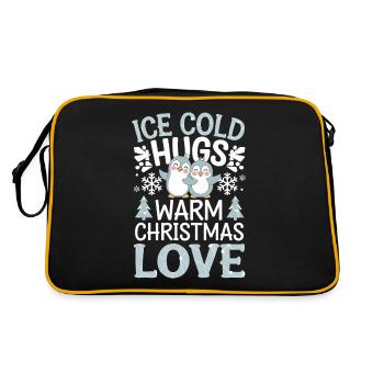 Des câlins glacés, un amour de Noël chaleureux, - Sac Retro - noir/or - Dos