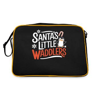 Santa's Little Waddle Kids Christmas Penguin - Retro Bag - black/gold - Back