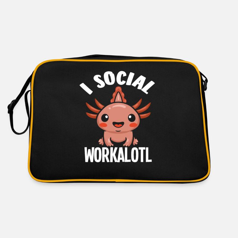 Ich Bin Ein Soziales Workalotl Retro Tasche