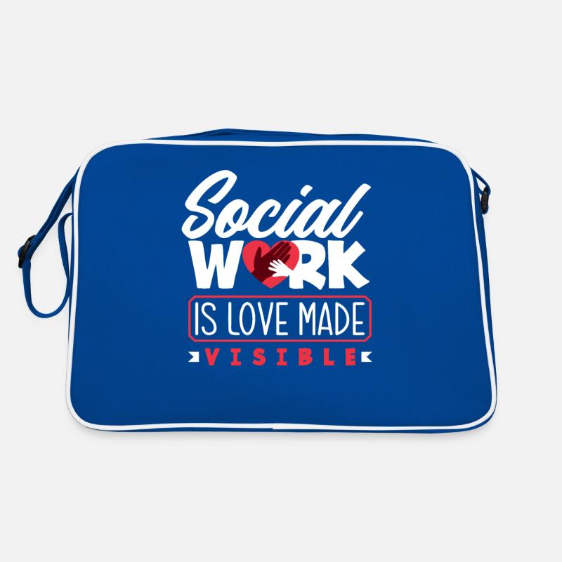 Social work is love visible Retro Bag