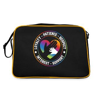 Loyauté Patience Respect Intérêt Soutien - Sac Retro - noir/or - Dos