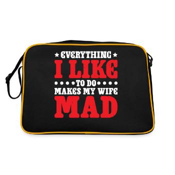 Everything I Like To Do Makes My Wife Mad 2 - Retro Tasche - Schwarz/Gold - Hinten