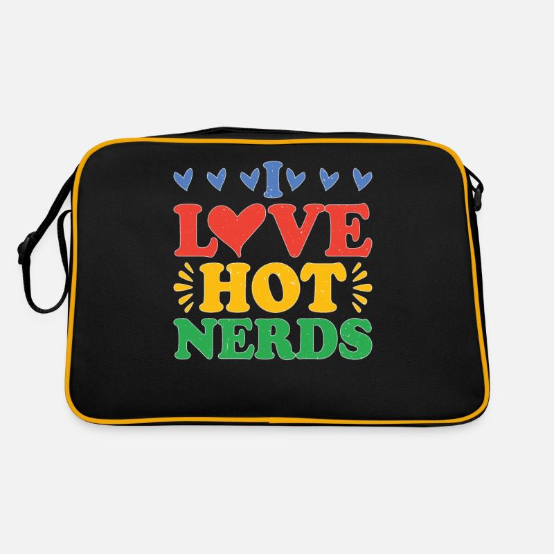 I Love Hot Nerds Retro Tasche