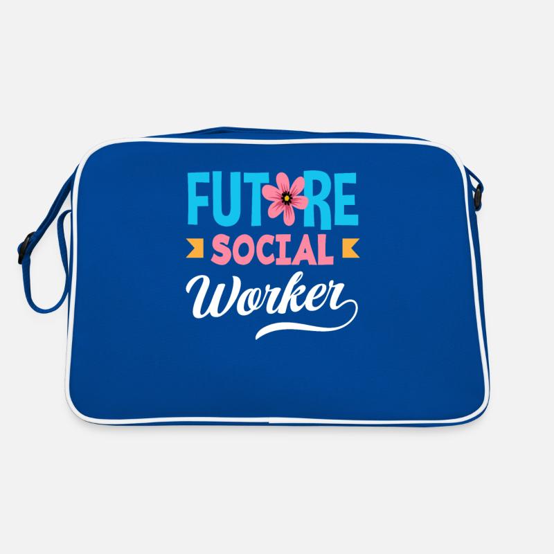 Futur travailleur social avec fleur Sac Retro