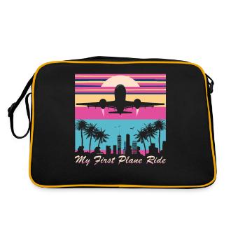 My First Flight First Time Flying - Retro Bag - black/gold - Back