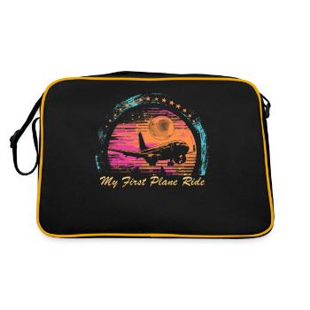 My First Flight First Time Flying - Retro Bag - black/gold - Back