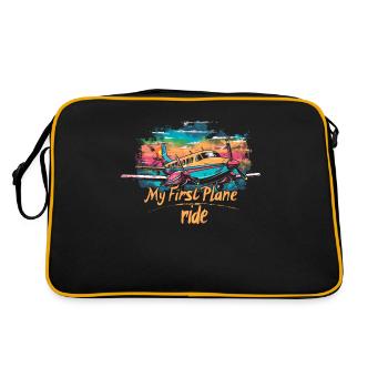 My First Flight First Time Flying - Retro Bag - black/gold - Back