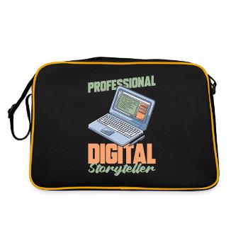 Blogger Blogging - Retro Bag - black/gold - Back