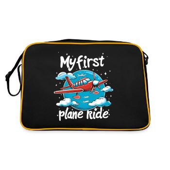 Meine Erste Flugreise Erstes Mal Fliegen - Retro Tasche - Schwarz/Gold - Hinten