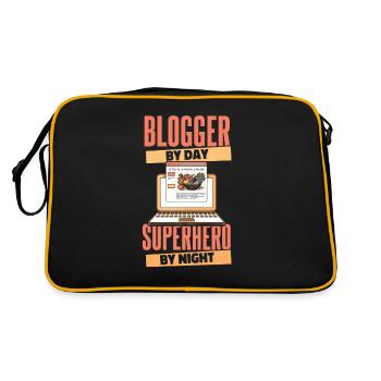 Blogger Blogging - Retro Bag - black/gold - Back