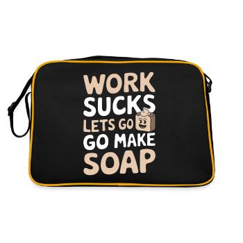 Soap production - Retro Bag - black/gold - Back