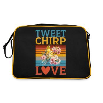 Budgie Gift - Retro Bag - black/gold - Back