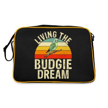 Budgie Gift - Retro Bag - black/gold - Back