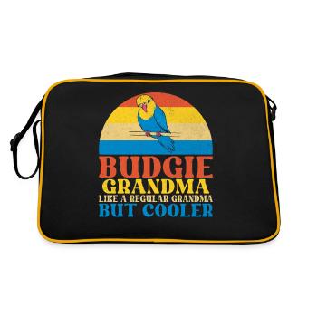 Budgie Gift - Retro Bag - black/gold - Back