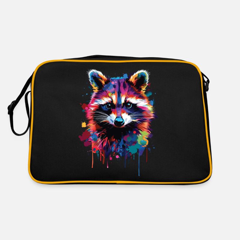 Waschbär Retro Tasche