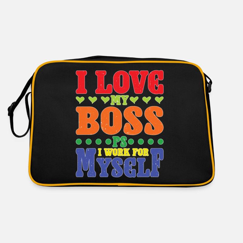 I Love My PS I Work For Myself 1 Retro Tasche