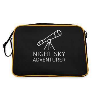 Ciel nocturne Aventurier Astronome amateur - Sac Retro - noir/or - Dos