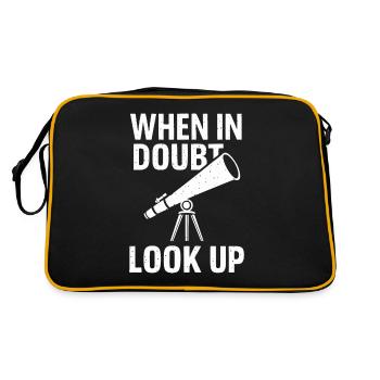 Astronome amateur en cas de doute, levez les yeux - Sac Retro - noir/or - Dos