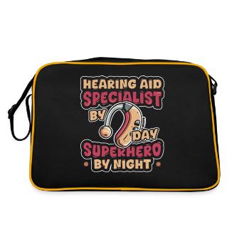 Hearing aid specialist - Retro Bag - black/gold - Back