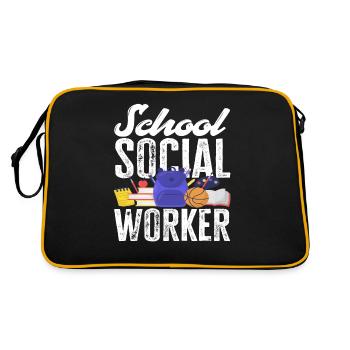School social workers: Valuable support for - Retro Bag - black/gold - Back