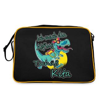 I take off, legend leaves terrain - Retro Bag - black/gold - Back