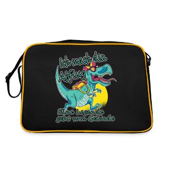 I take off, legend leaves terrain. - Retro Bag - black/gold - Back