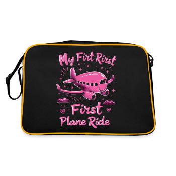 My First Flight First Time Flying - Retro Bag - black/gold - Back