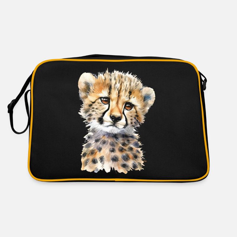 Guépard - Sac Retro - noir/or