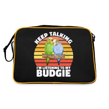 Budgie Gift - Retro Bag - black/gold - Back