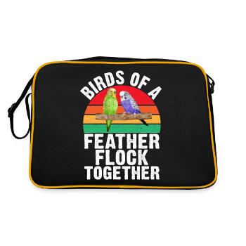 Budgie Gift - Retro Bag - black/gold - Back