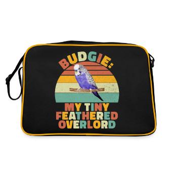 Budgie Gift - Retro Bag - black/gold - Back
