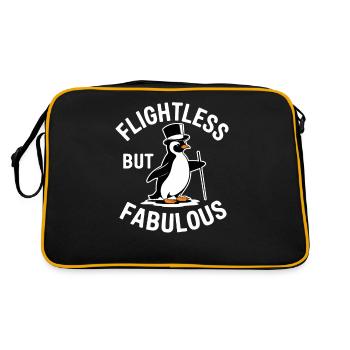 Incapable de voler mais fabuleuse aventure avec des pingouins - Sac Retro - noir/or - Dos