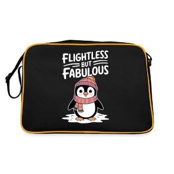 Illustration de pingouin incapable de voler mais fantastique - Sac Retro - noir/or - Dos