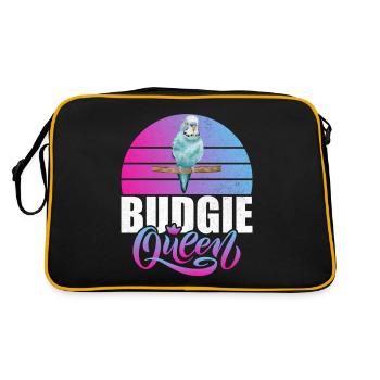 Budgie Gift - Retro Bag - black/gold - Back